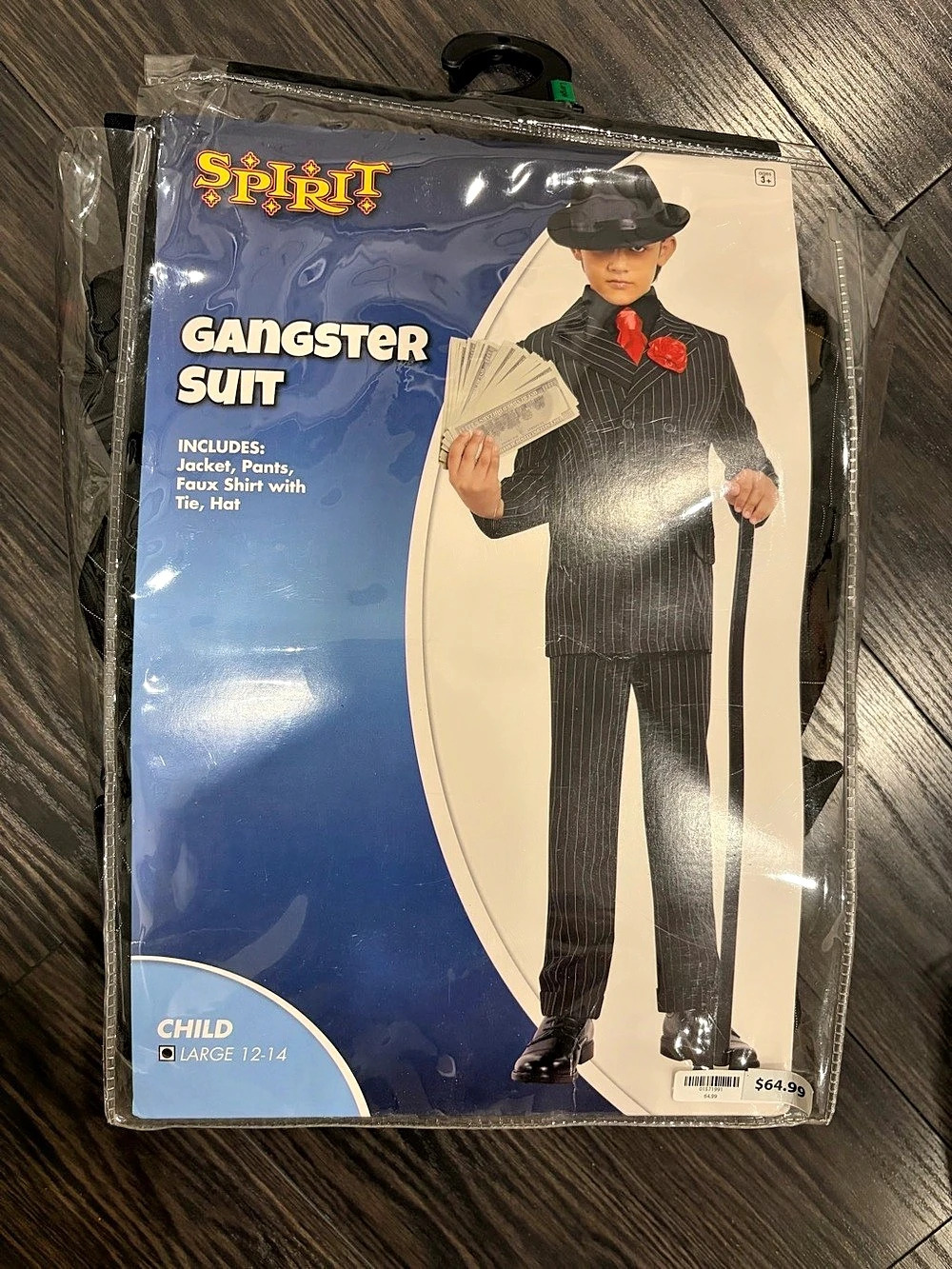 Spirit Gangster Suit Boys Large 12-14 NWT Pinstripe Costume